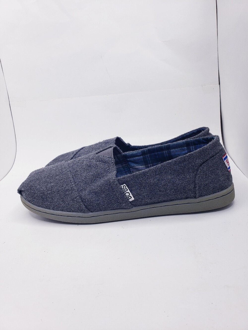 Bobs Skechers Gray Dual Density Memory Foam Slip On Casual Flats Women's Size 9 - Picture 4 of 12